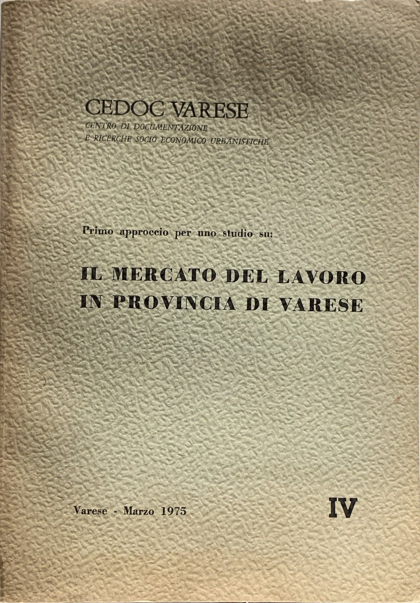 Il mercato del lavoro in provincia di Varese