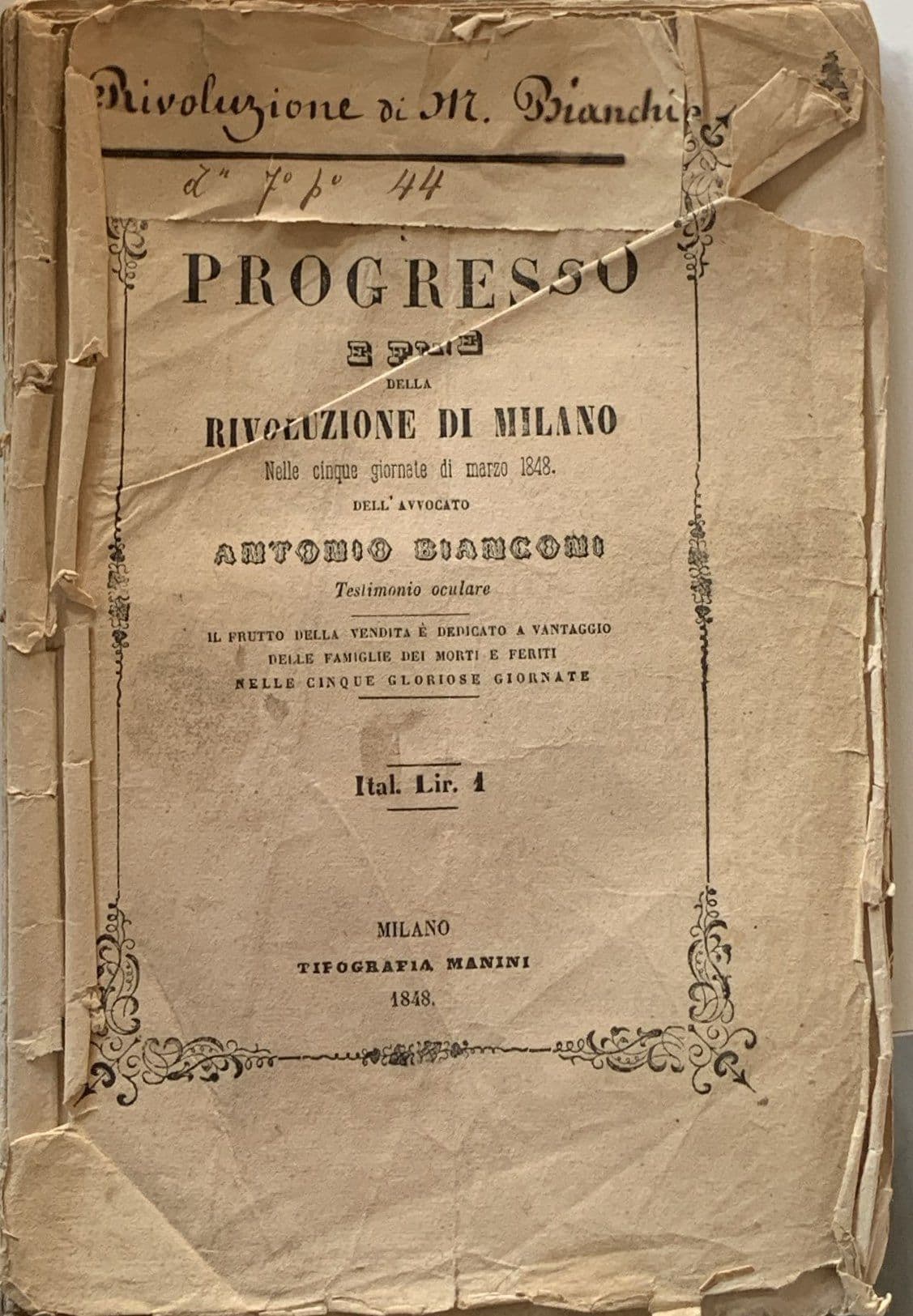 Progresso e fine della rivoluzione di Milano