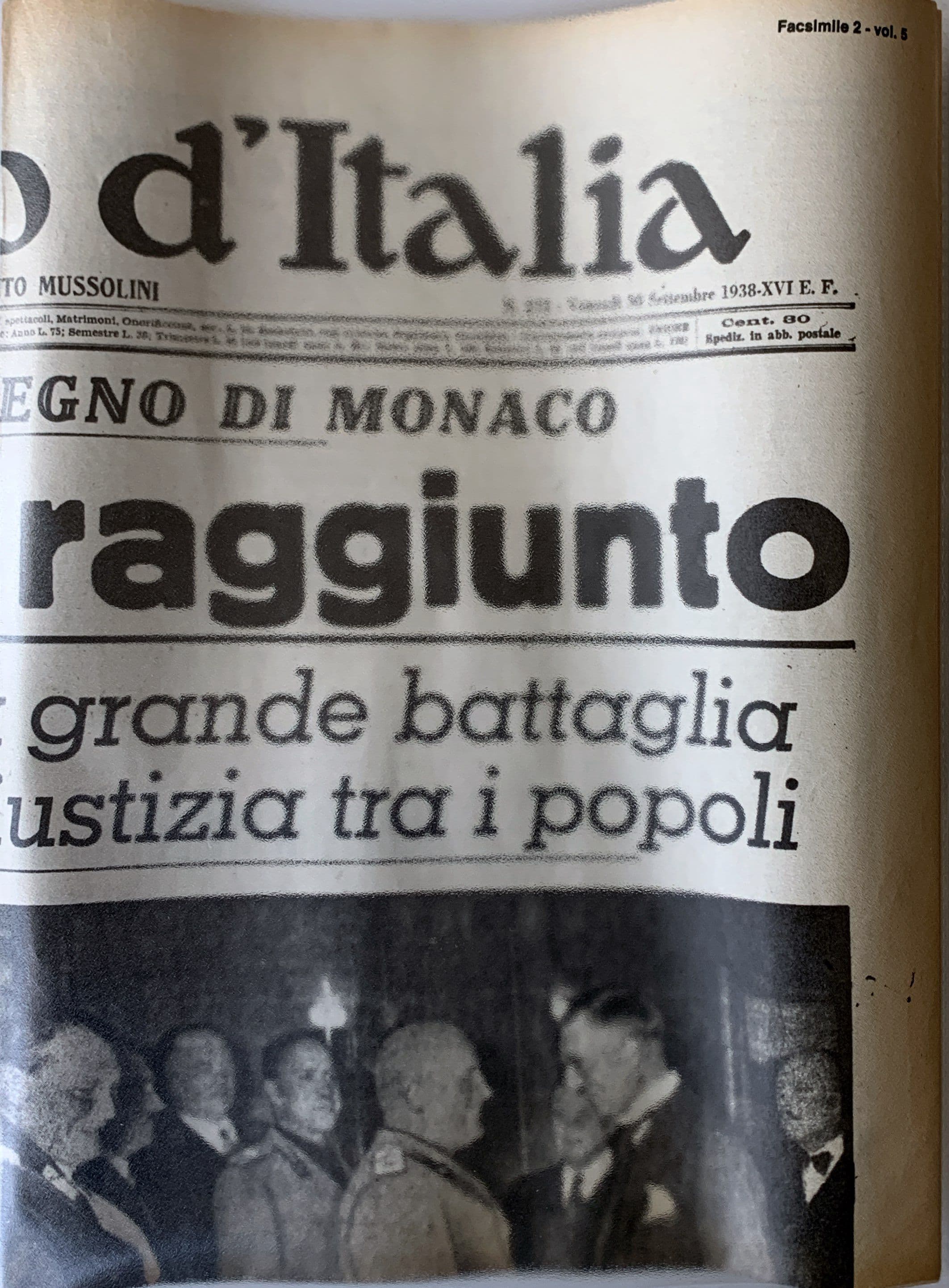 Giornali di guerra 1938