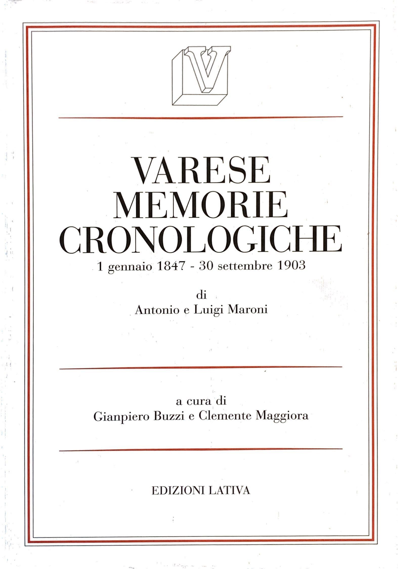 Varese memorie cronologiche