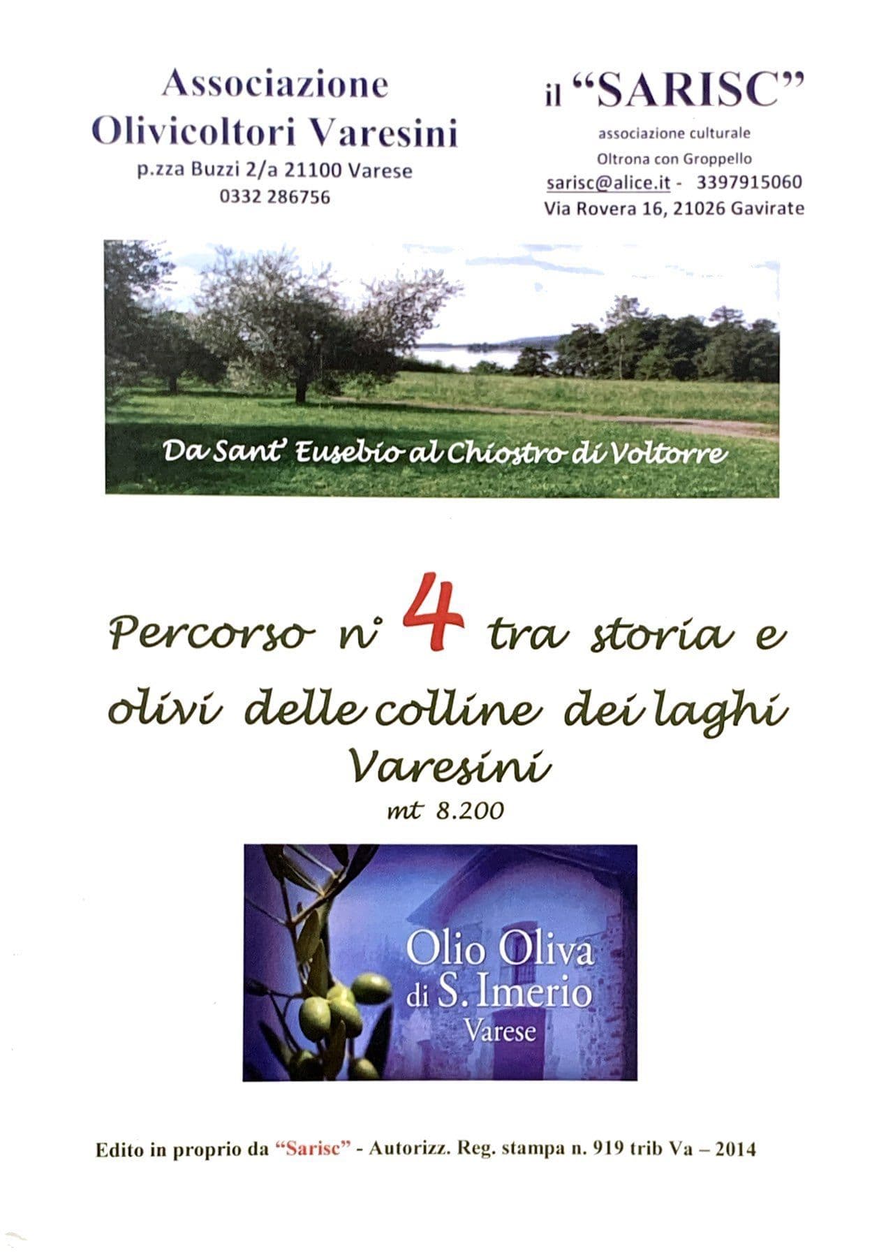 Percorso n.4 tra storia e olivi delle colline dei laghi Varesini