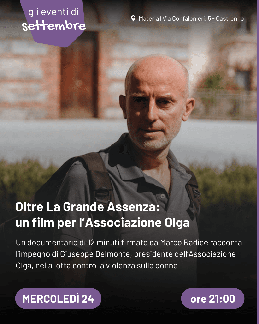 Oltre La Grande Assenza: un film per l’Associazione Olga