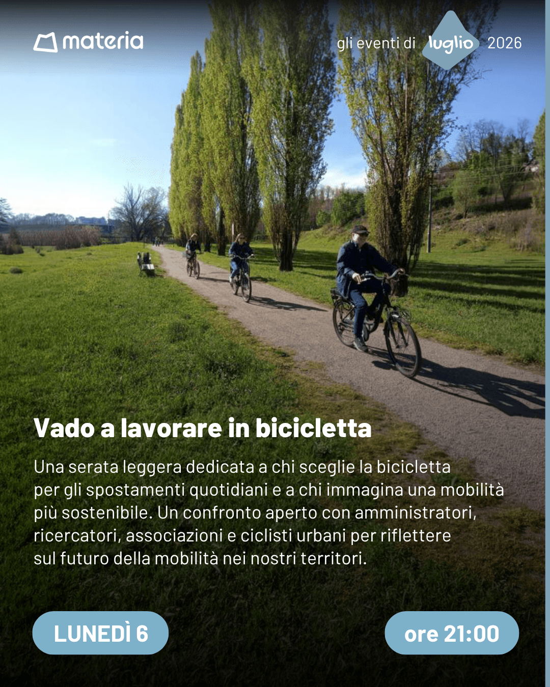 Vado a lavorare in bicicletta