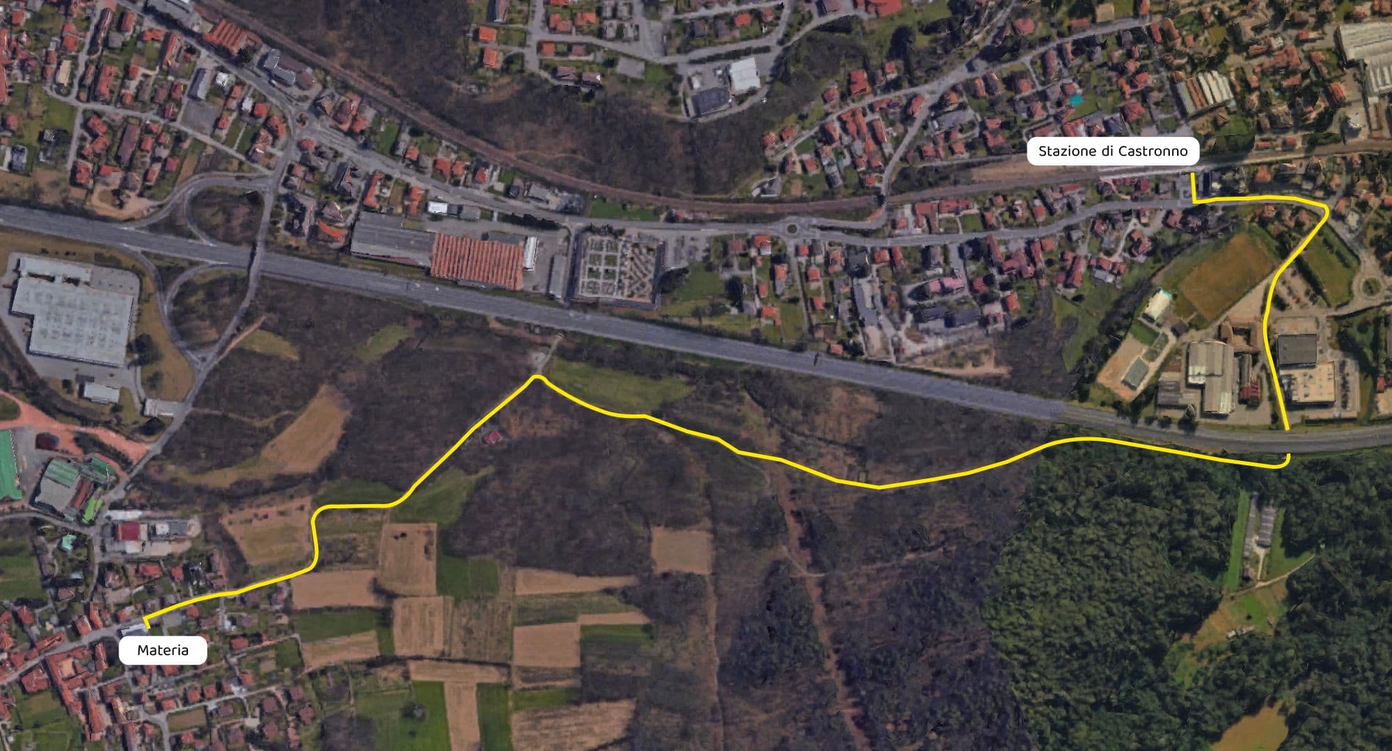 via delle api percorso