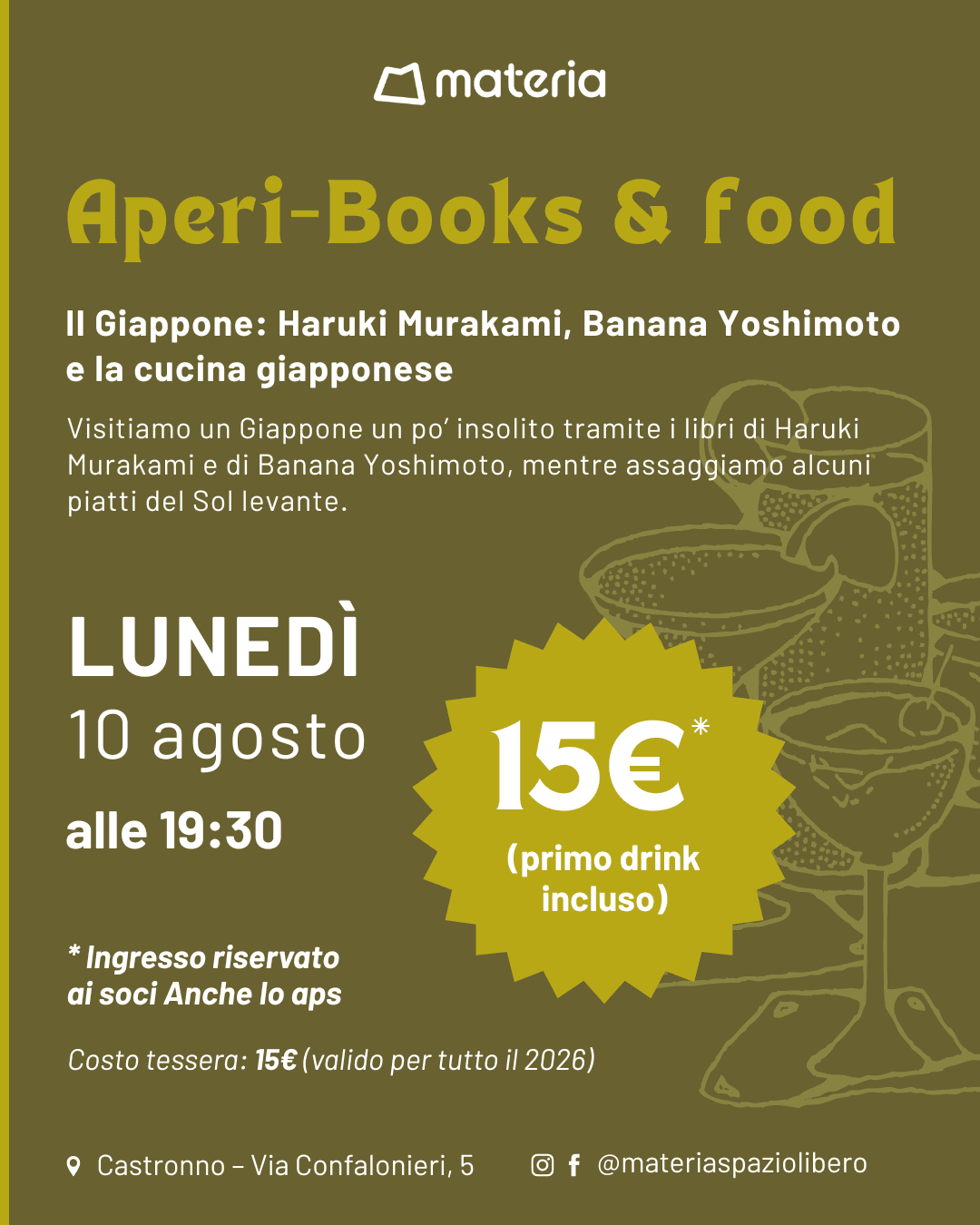 Aperi Books & Food - Il Giappone: Haruki Murakami, Banana Yoshimoto e la cucina giapponese