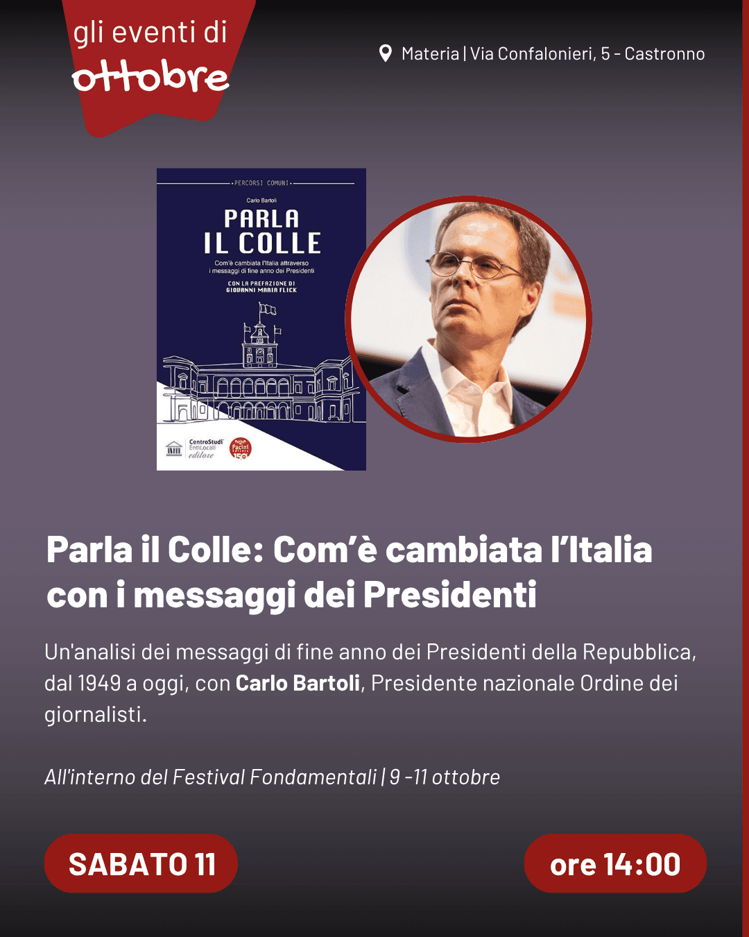 Festival Fondamentali, Parla il colle