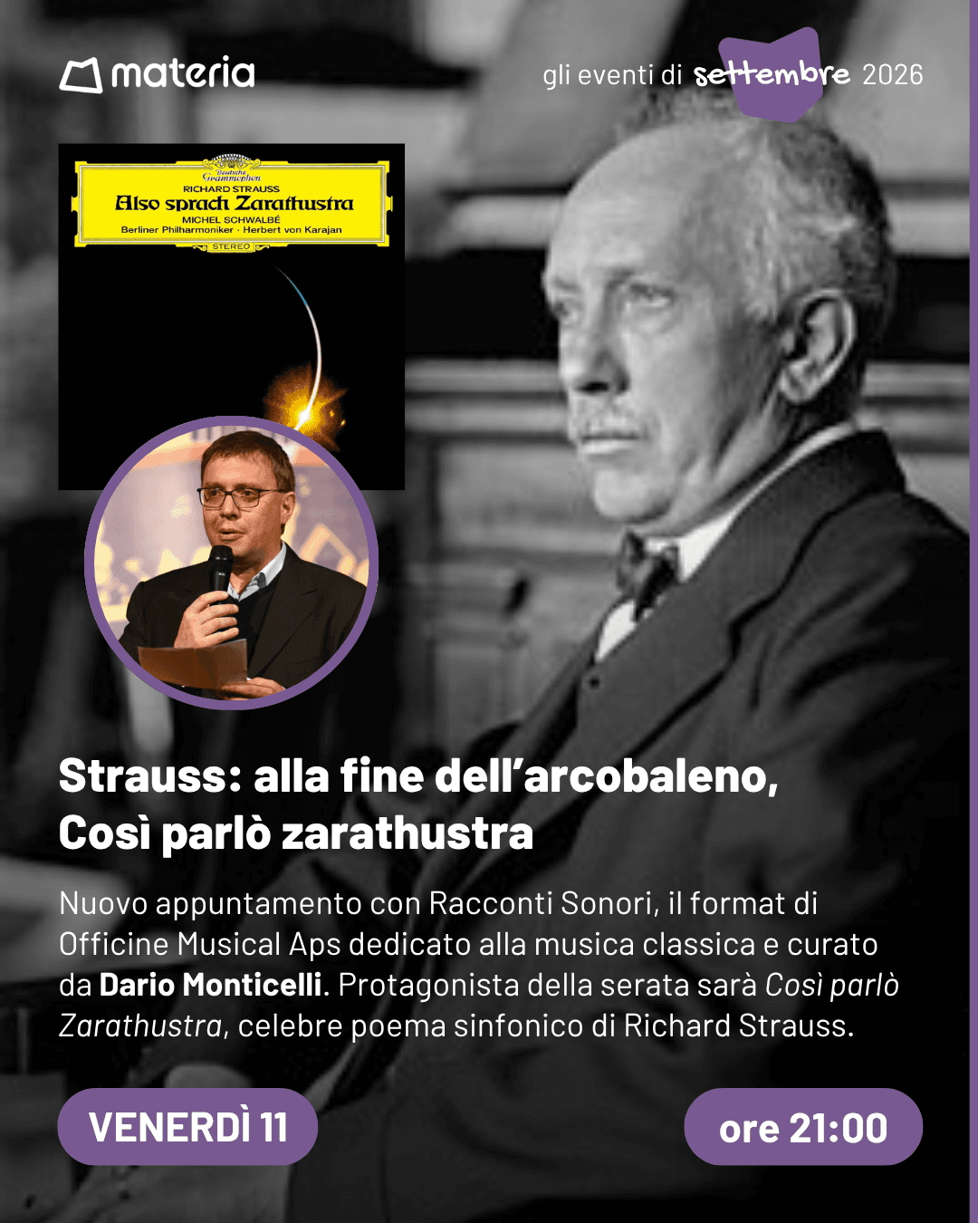 ⁠Strauss: alla fine dell’arcobaleno, Così parlò zarathustra