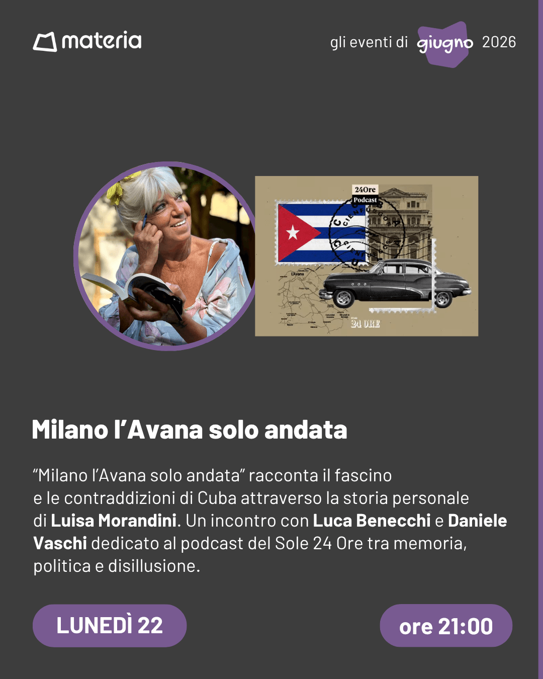 Milano l’Avana solo andata