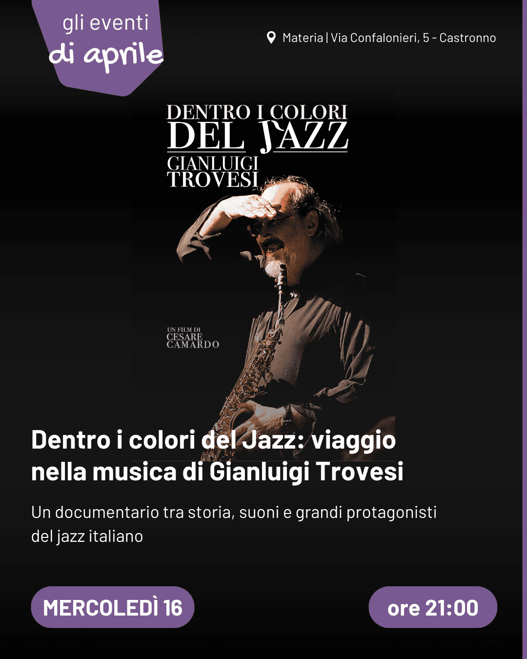 Dentro i colori del Jazz: viaggio nella musica di Gianluigi Trovesi