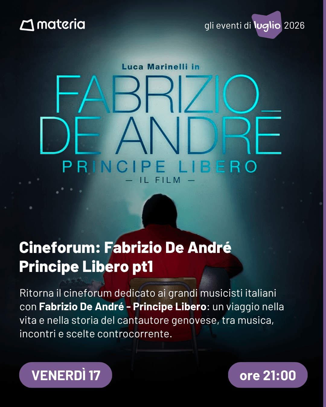 Cineforum: Fabrizio De André - Principe Libero