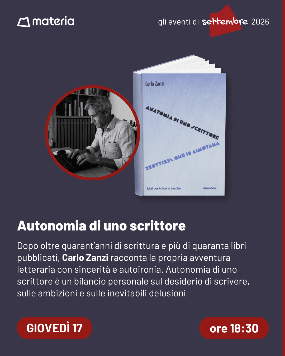 Carlo Zanzi - Autonomia di uno scrittore
