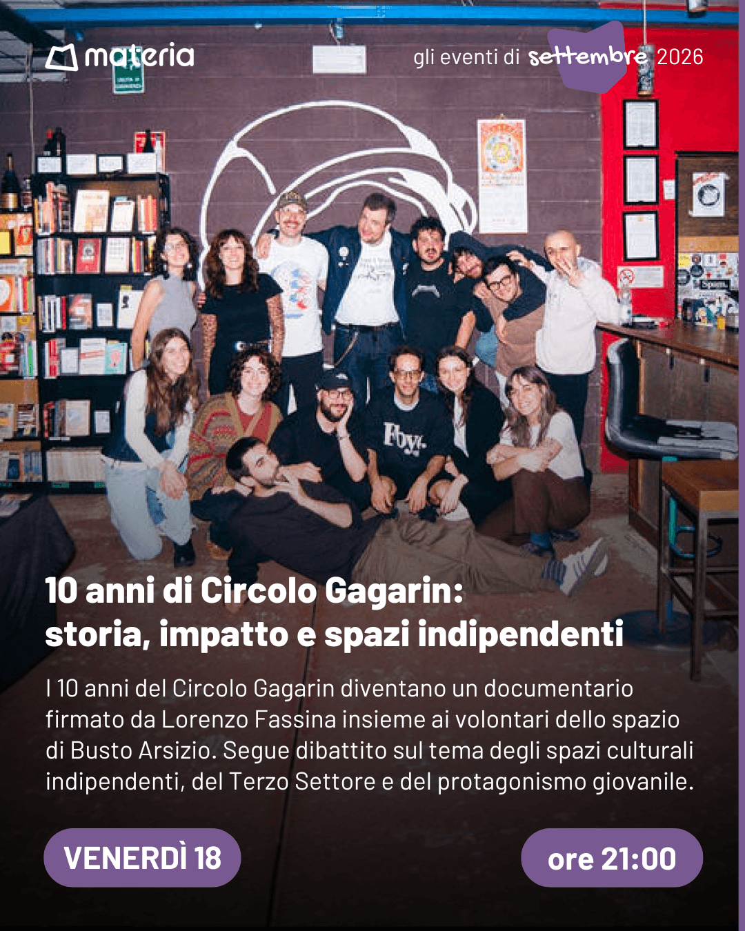 10 anni di Circolo Gagarin: storia, impatto e spazi indipendenti