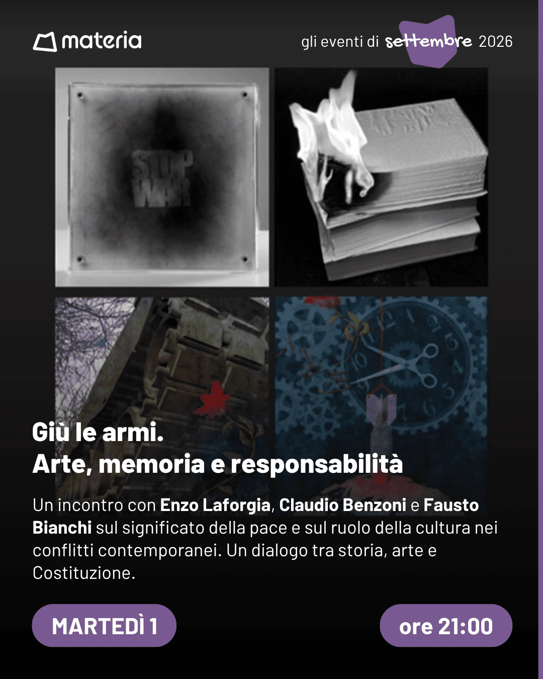 Giù le armi. Arte, memoria e responsabilità