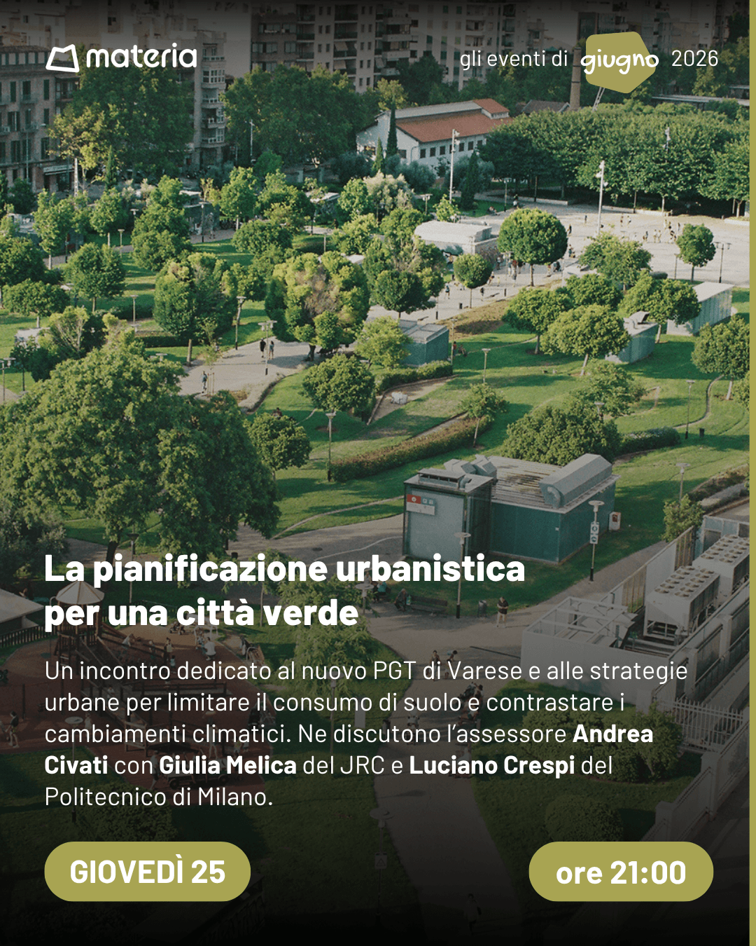 La pianificazione urbanistica per una città verde