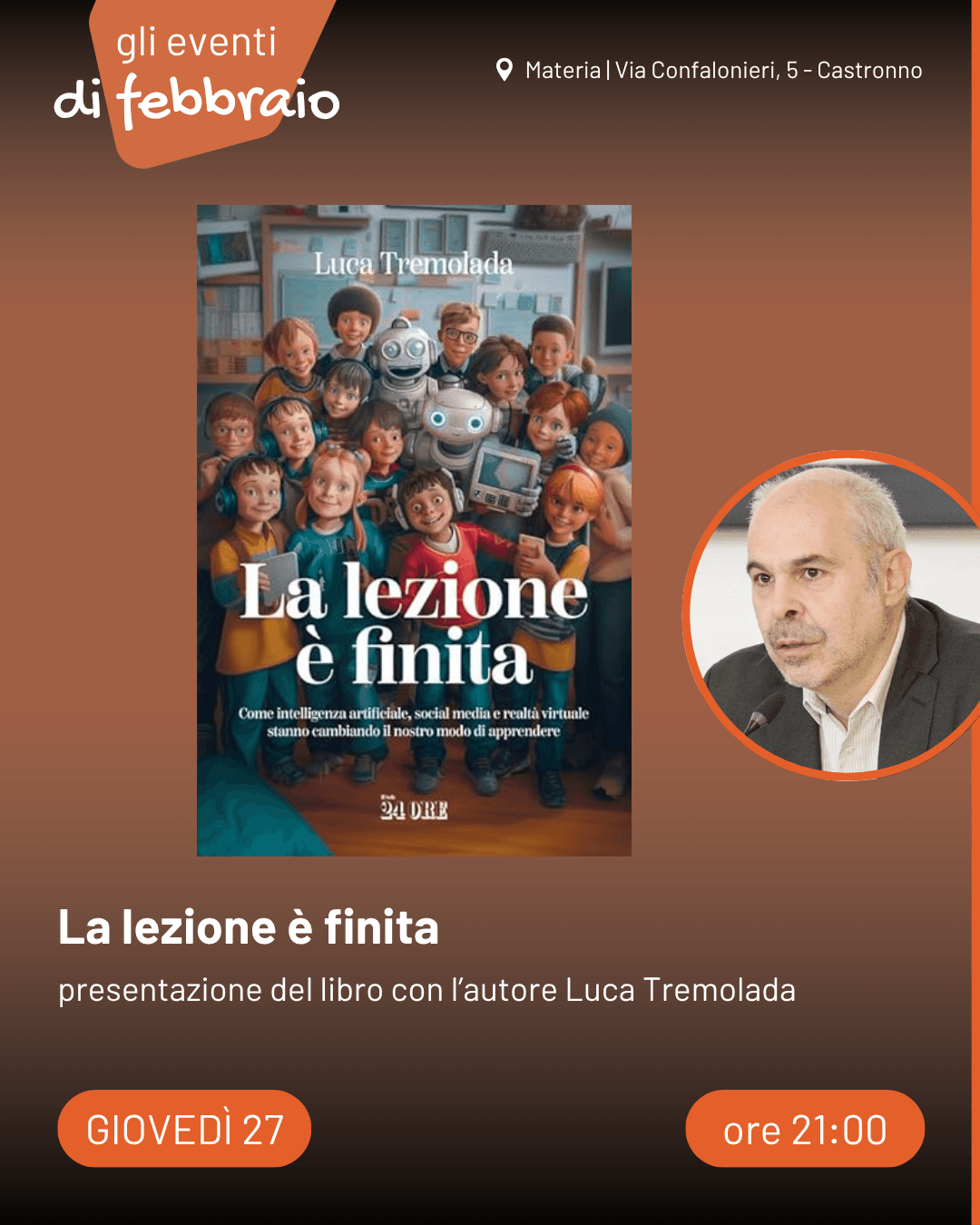 La lezione è finita, Luca Tremolada