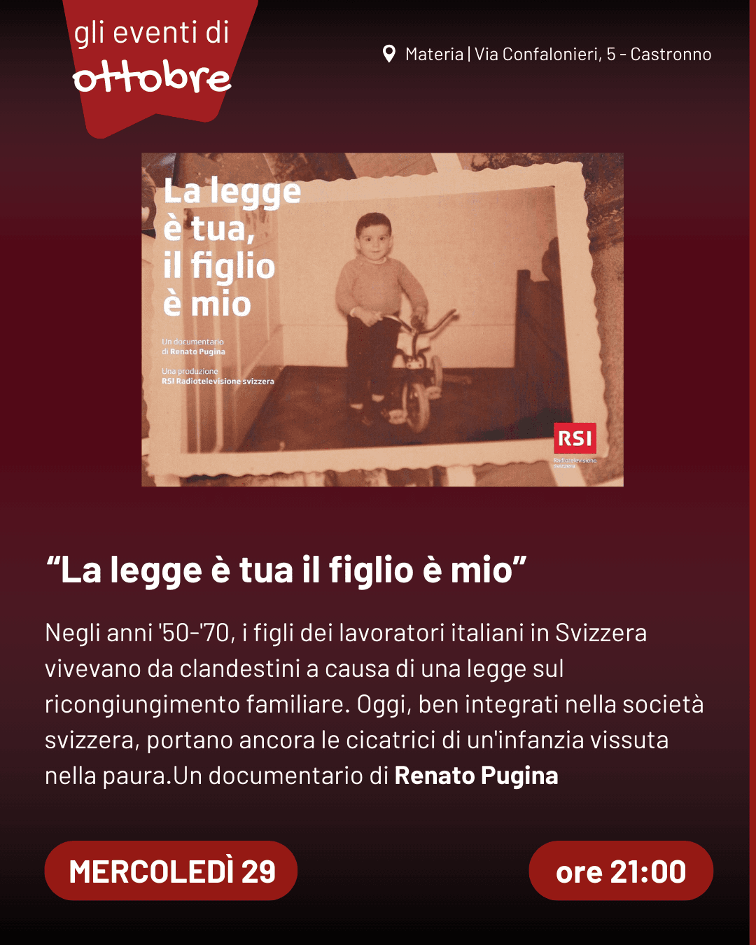 La legge è tua il figlio è mio