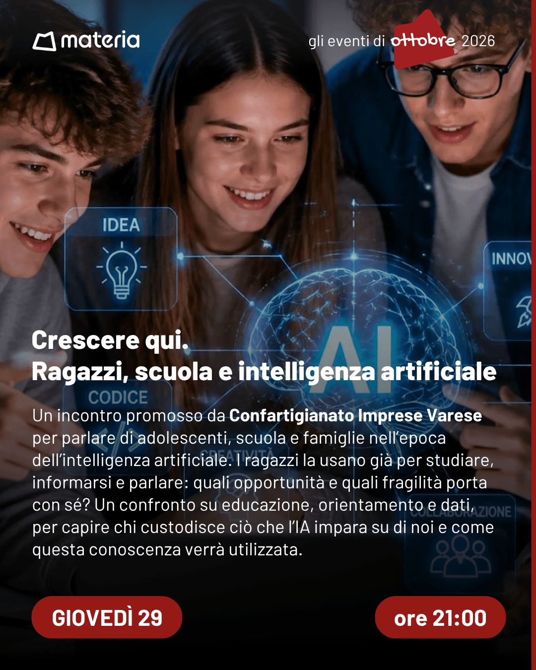 Crescere qui. Ragazzi, scuola e intelligenza artificiale