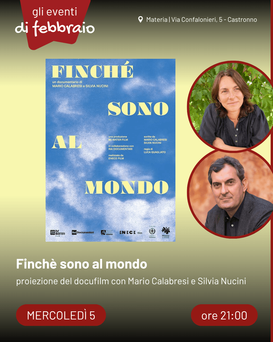 finchè sono al mondo, mario calabresi