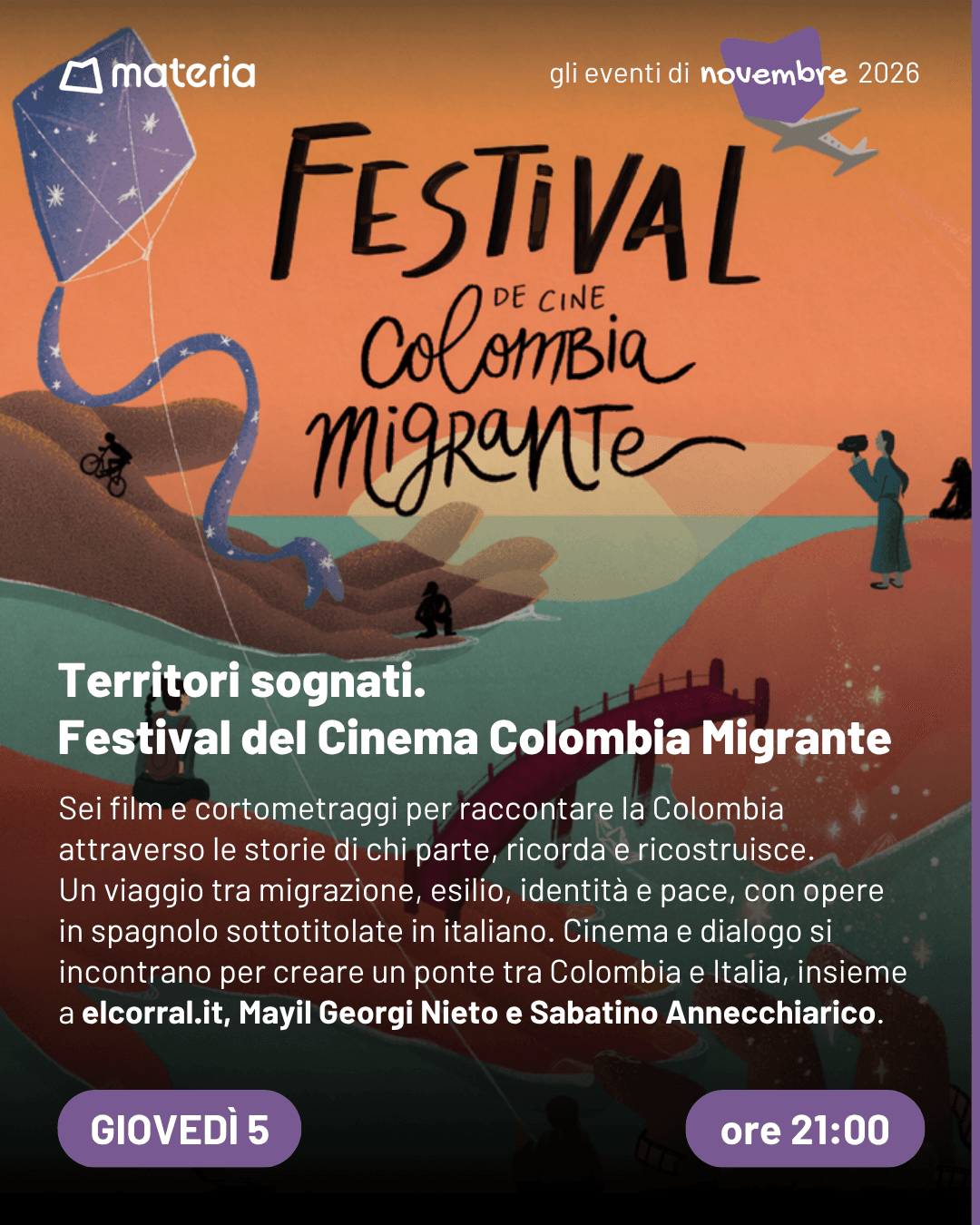 Territori sognati. Festival del Cinema Colombia Migrante