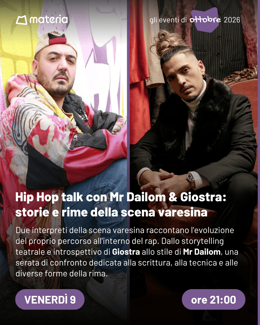 Hip Hop talk con Mr Dailom & Giostra: storie e rime della scena varesina