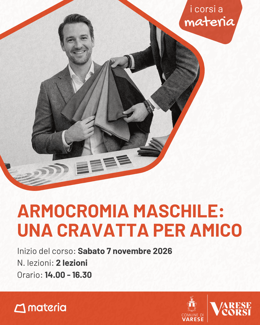 Corso - Armocromia maschile: una cravatta per amico (Miniclass) 2026