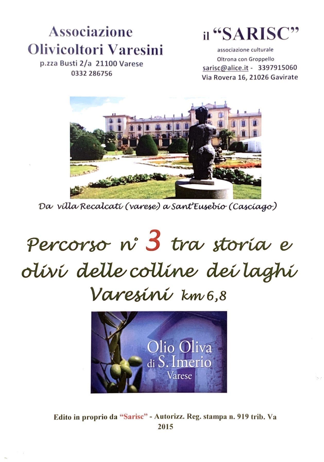 Percorso n.3 tra storia e olivi delle colline dei laghi Varesini