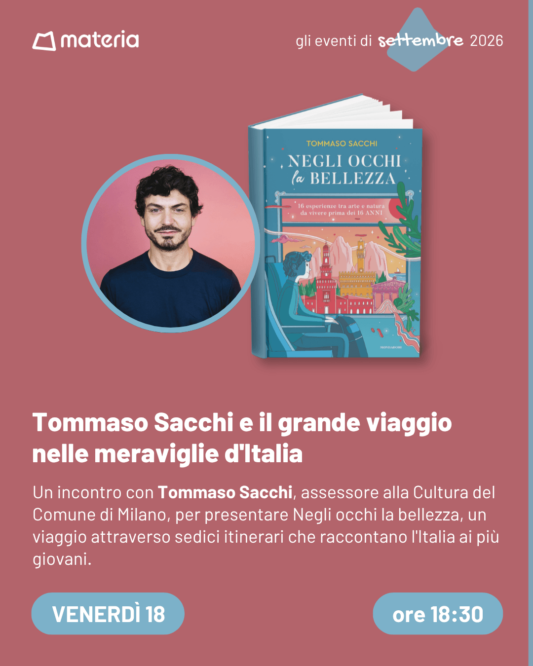 Tommaso Sacchi e il grande viaggio nelle meraviglie d'Italia